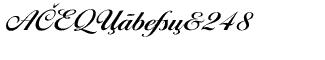 Serif fonts D-G: EF Ballantines Script CE Demi Bold