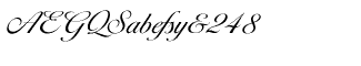 Serif fonts D-G: EF Ballantines Script Light