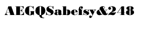 Serif fonts D-G: EF Bodoni No. 1 Black