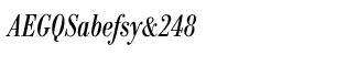 EF Bodoni fonts: EF Bodoni Regular Condensed Italic