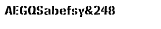 Serif fonts D-G: EF Ferro Stencil Metal Cut