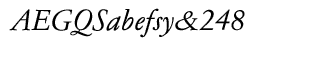 EF Garamond fonts: EF Garamond No. 5 Light Italic