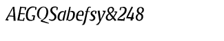 EF Keule Semi Serif Regular Italic