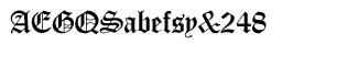 Serif fonts: EF Old English Regular