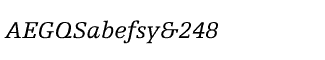 Sands Serif fonts D-J: Egyptienne F 56 Italic