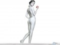 Eva Herzigova naked black and white wallpaper