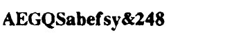 Serif fonts D-G: Facsimilied Bold