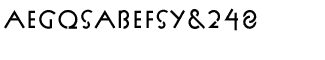 Symbol fonts E-X: FLLW Exhibition Bold