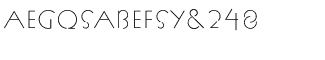 Symbol fonts E-X: FLLW Exhibition Light