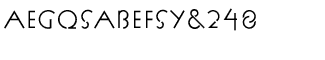 Symbol fonts E-X: FLLW Exhibition Regular