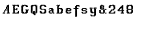 Symbol fonts E-X: Folk Art Stitch