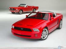 Ford Mustang convertable two cars wallpaper