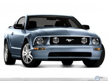 Ford Mustang coupe in white wallpaper
