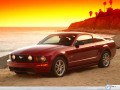 Ford Mustang wallpapers: Ford Mustang ocean sunset wallpaper