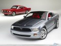 Ford Mustang wallpapers: Ford Mustang silver and red cars wallpaper