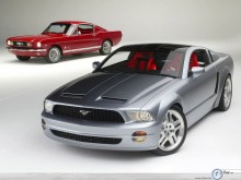 Ford Mustang silver and red cars wallpaper