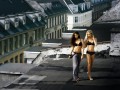 Sexy wallpapers: Girls on Roof