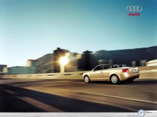 golden Audi A4 Cabrio side view wallpaper