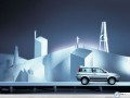 Honda CR V white town wallpaper