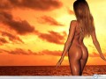 Hot wallpapers: Hot Stuff nude sunset wallpaper
