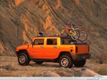 Hummer H2 SUT in the mountain wallpaper