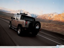 Hummer H2 SUT on the road wallpaper