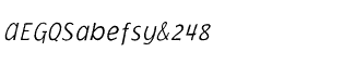 Sands Serif fonts J-Q: Jacoby Extra Light Italic