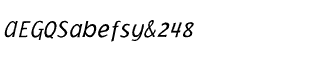 Sands Serif fonts J-Q: Jacoby Light Italic