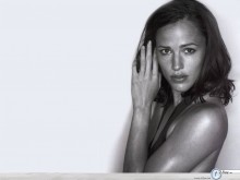 Jennifer Garner nude black white wallpaper