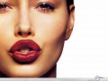Jessica Biel red lips wallpaper
