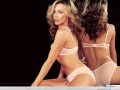 Kylie Minogue in white clear lingerie wallpaper