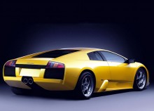 Lamborghini Murcielago rear yellow wallpaper