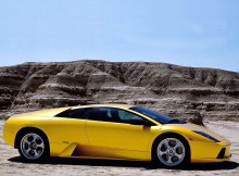 Lamborghini Murcielago side yellow wallpaper