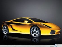 Lamborghini yellow angle view wallpaper
