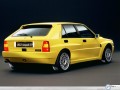 Lancia wallpapers: Lancia Delta HF yellow rear view  wallpaper