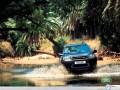 Land Rover Freelander in forest rain tropical  wallpaper