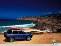 Land Rover wallpapers: Land Rover Freelander ocean view  wallpaper