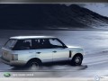 Land Rover Range white in snow wallpaper