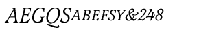 Serif fonts L-O: Latienne DisCaps CE Regular Italic