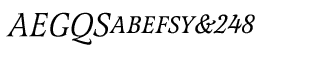 Serif fonts L-O: Latienne DisCaps Regular Italic