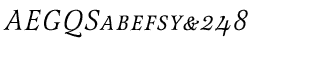 Serif fonts L-O: Latienne Italic Small Caps