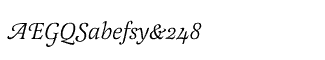 Serif fonts L-O: Latienne Italic Swash