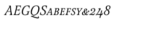 Serif fonts L-O: Latienne Small Caps CE Regular Italic