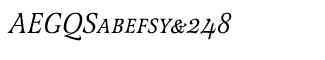 Serif fonts L-O: Latienne Small Caps Regular Italic