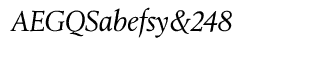 Serif fonts L-O: Leighton Light Italic