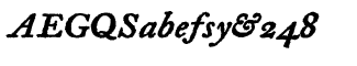Letter  fonts: Letterpress Text Bold Italic