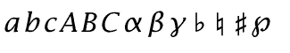 Lucida fonts: Lucida Math Italic