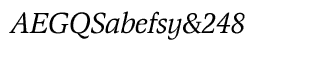 Serif fonts L-O: Magna Light Italic