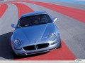 Maserati Coupe blue front profile wallpaper