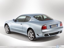 Maserati Coupe grey rear view wallpaper